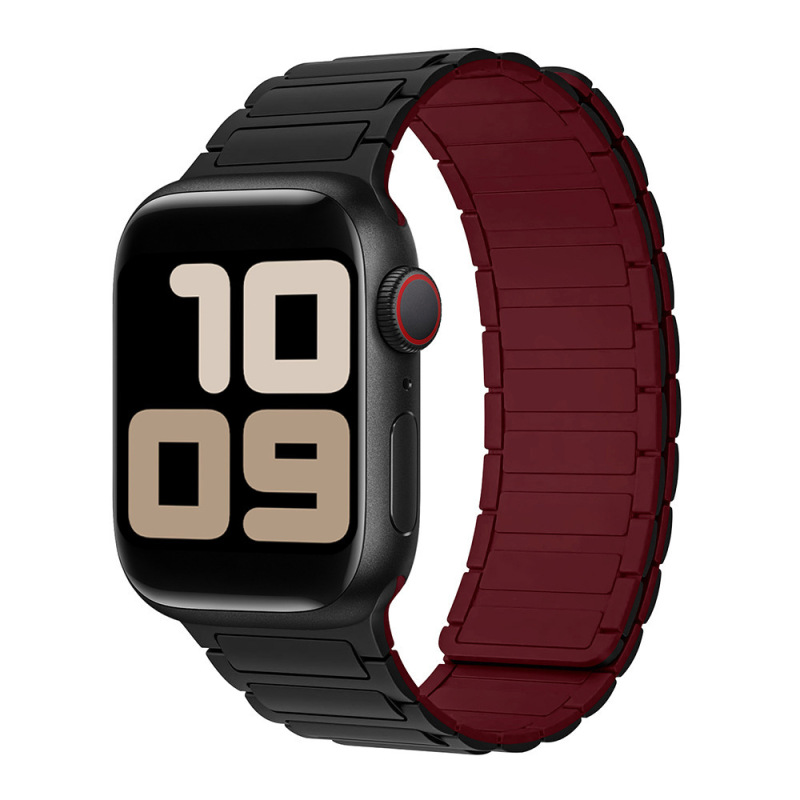 适用iwatch表带苹果S10S9手表带工字磁吸硅胶表带watch876543代SE|undefined