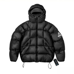 PALACE FW23 Pertex Frostマスク冬防水スタンドカラーフード付き長袖ダウンジャケットメンズ