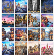 City Landscape Painting By Numbers For Adults DIY Kits Hand
