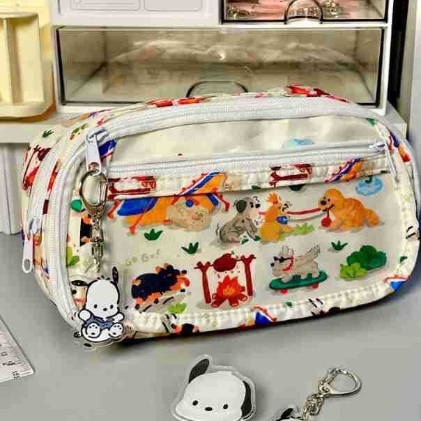 ガーリーピンクのカピバラ！ Capibala 鉛筆バッグ 大容量 女の子 高価値文具箱 ニッチなスタイル|undefined