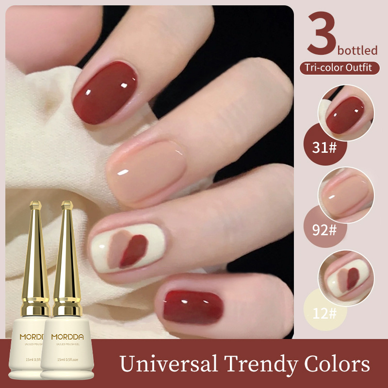 2025 nuevo traje especial de salón de manicura de color popular de color blanco mágico de champán de platino