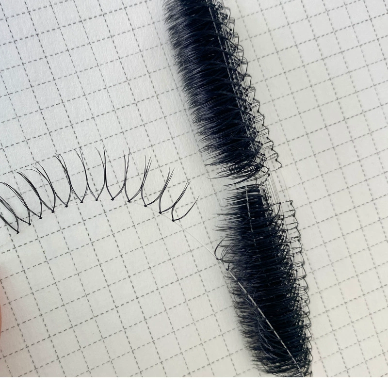 False eyelashes, transparent band ready-made, natural volume, bare-hair clusters