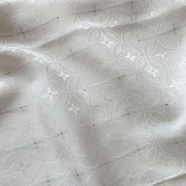 七宝纹真丝提花绸布料 重磅织银传统汉服旗袍连衣裙中国风diy面料