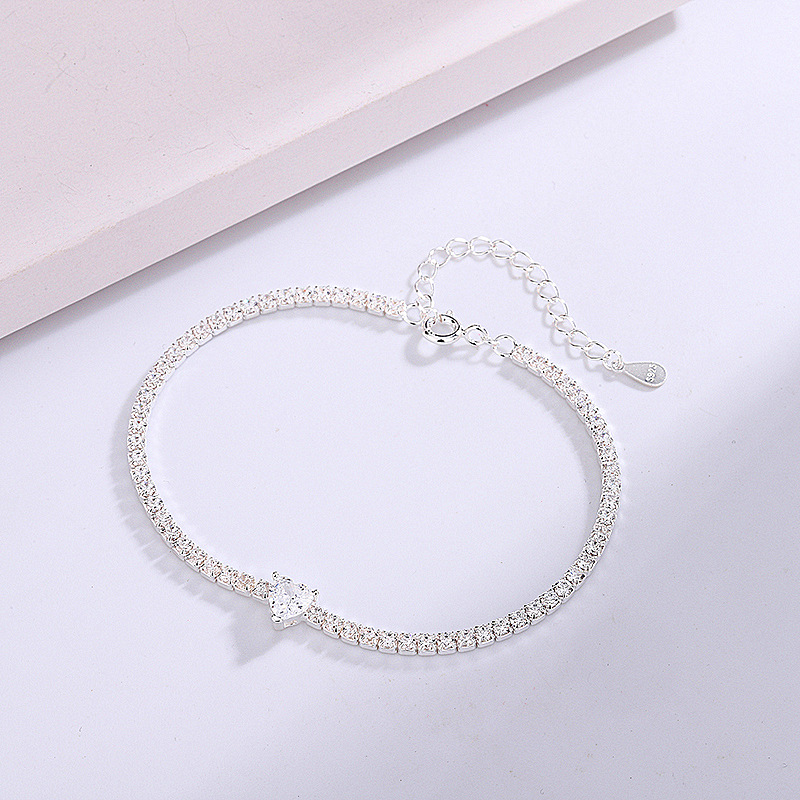 1 Piece Quantity 925 Sterling Silver Bracelets Simple Style Classic Style