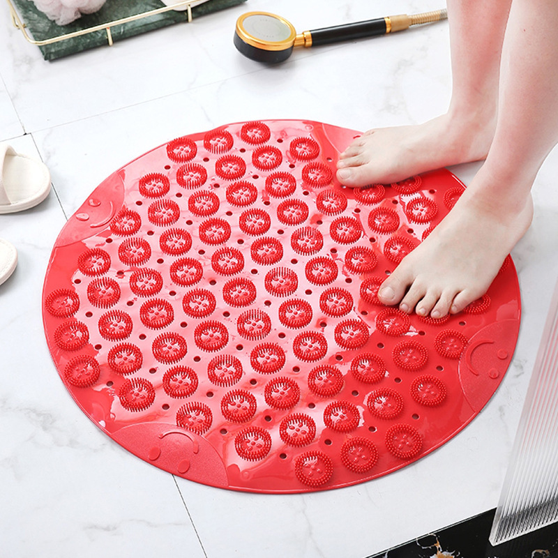 [Round rouge] / 30*30cm [Anti-dérapant de massage]