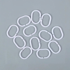 廠家供應床簾掛鈎環門帘掛勾浴簾掛鈎窗簾床簾掛環塑料C型環批發