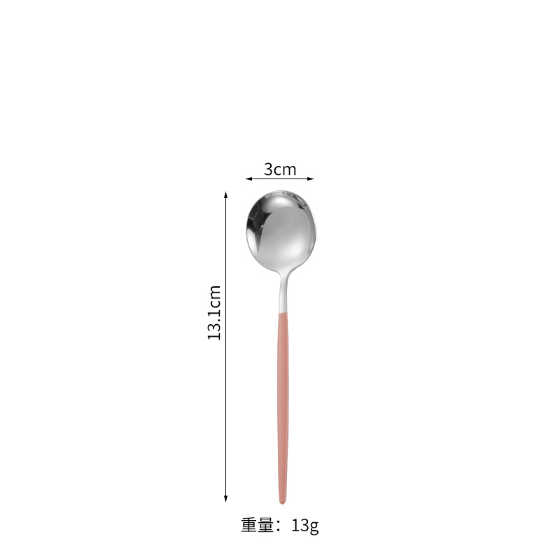 Cucharas de café de plata rosa nórdica