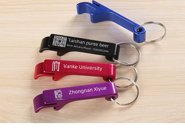 Creative Beer Bottle Opener Keychain Bottle Screwdriver logo Printing Practical Multi-function Campaign Advertising Small Gift Engraving