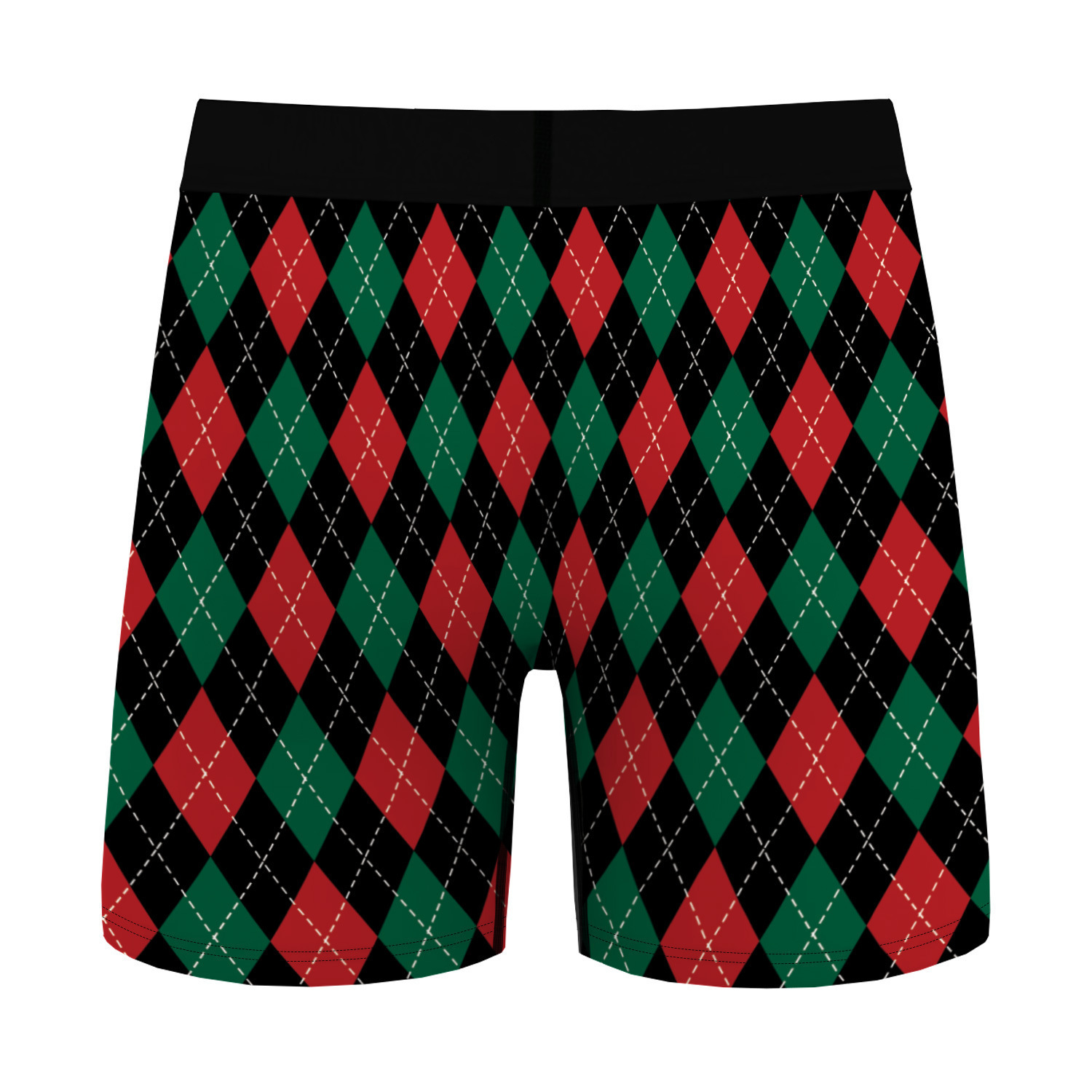 2024 Pantaloni ad angolo piatto traspiranti e comodi da uomo con stampa digitale per cani di Natale nuovi con biancheria intima aderente sul fondo_voghion.com