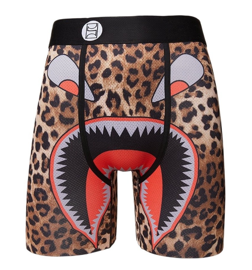 Marca de moda PSD seda de hielo pantalones cortos de poliéster pantalones de playa estampados anime deportes cómodos correr bóxer calzoncillos para hombres