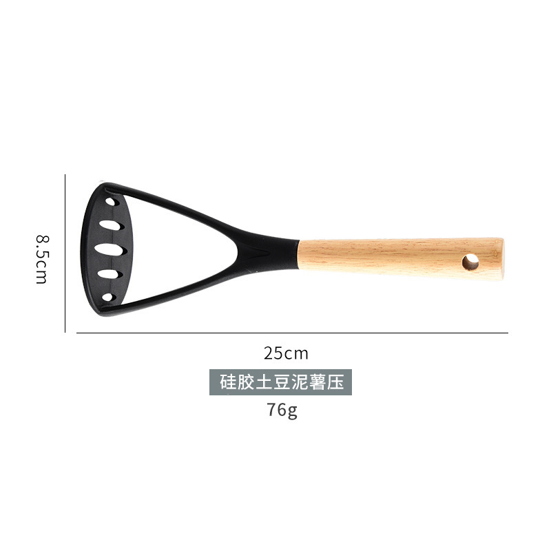 Fabricante de prensa de papas prensa de papas mango de madera PP suplementario doméstico moledor manual moledor de cocina gadget