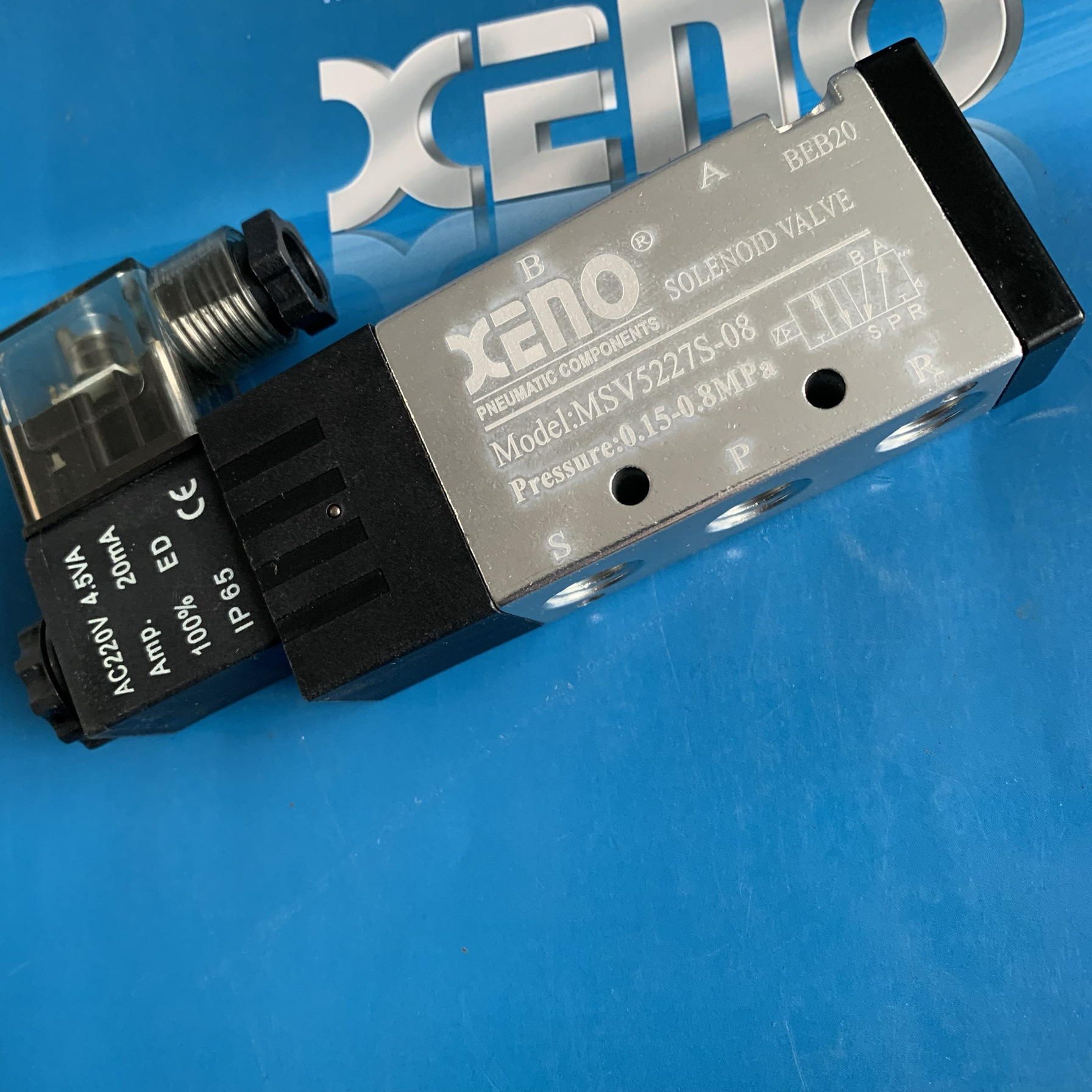 台湾XENO气动品牌电磁阀MSV5227S-08 AC220V DC24V