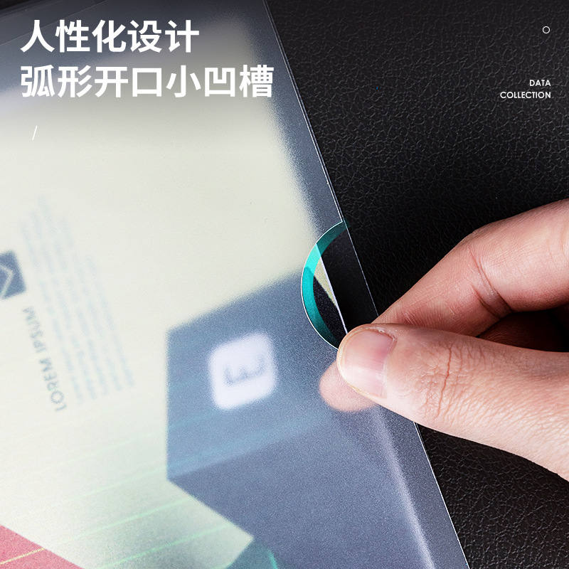 Carpeta gruesa de abrazadera de varilla de tracción transparente A4 abrazadera de material de oficina informe abrazadera de papel de prueba triangular