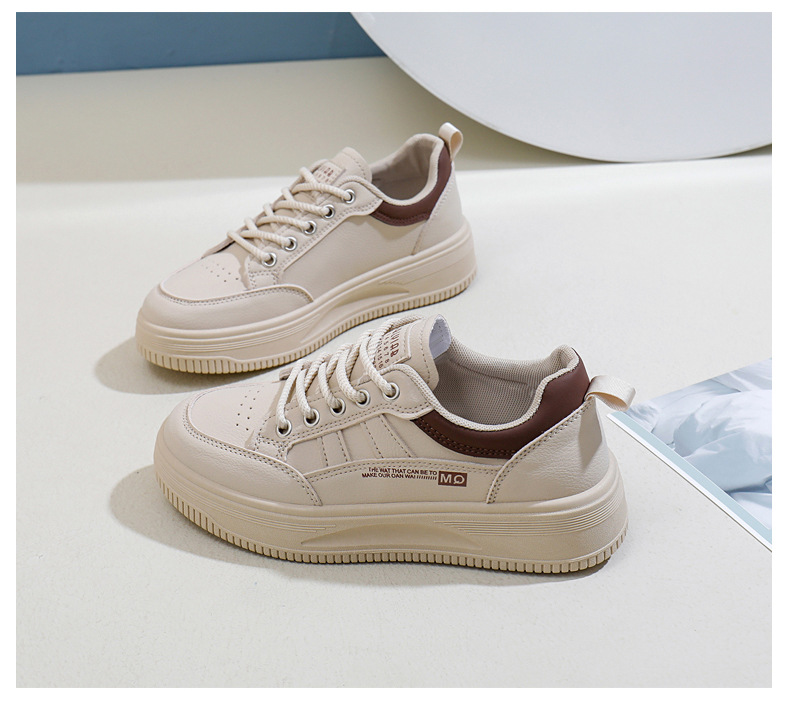 White Platform Sneakers For Women Casual Height Increasing Shoes_voghion.com