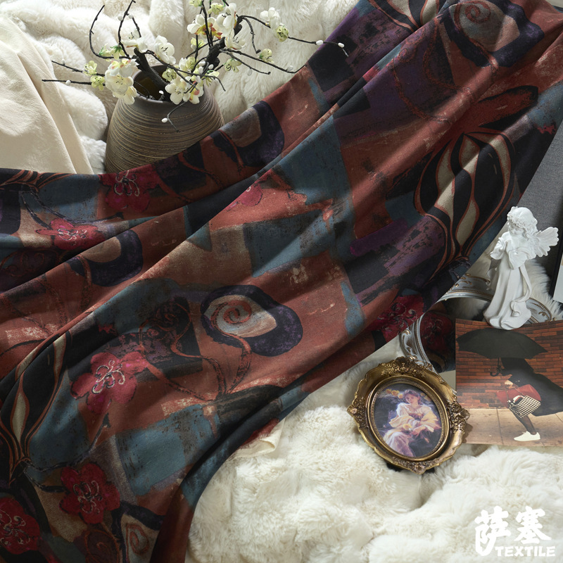 纯棉麻 碎花布料田园风布料碎花裙子连衣裙布小清新复古手工面料