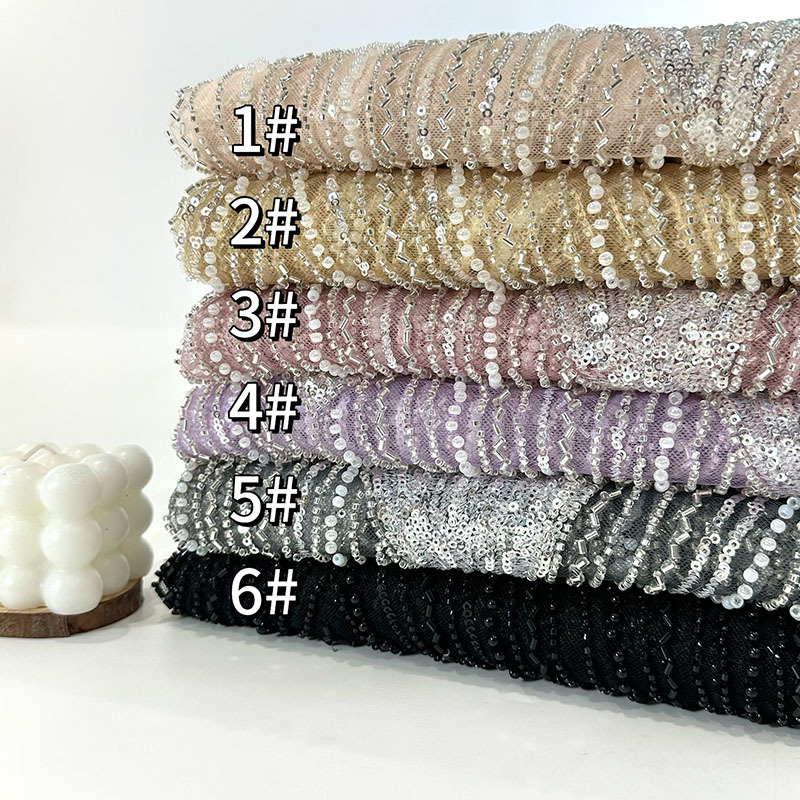 Beads lace tejido de encaje industria pesada África cuentas de burbujas tubo de cuentas lentejuelas bordado encaje vestido de novia tejido bordado