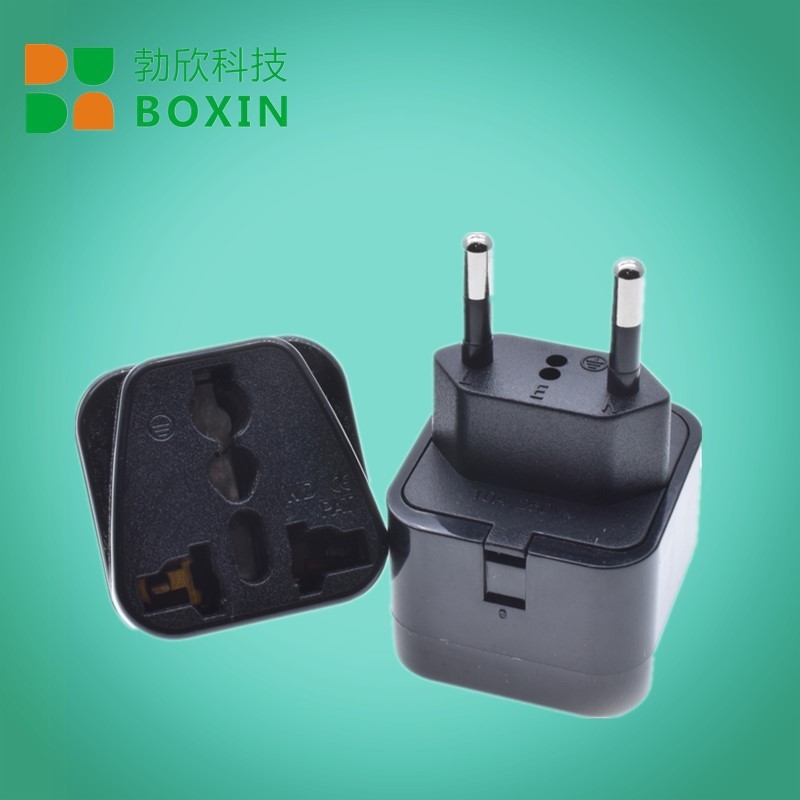 菱形嵌入式巴西转换插座欧式双圆插头转换插座万用转换插WD-9C-1