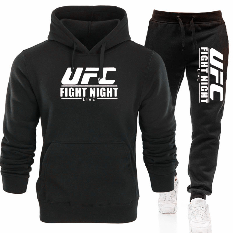 Foreign Trade Autumn and Winter Men's Printed Ufc Fighting Sweatshirt Hooded Set Cross-Border Casual Sports Men's Hooded Clothing Foreign Trade Autumn and Winter Men's Printed Ufc Fighting Sweatshirt Hooded Set Cross-Border Casual Sports Men's Hooded Clothing