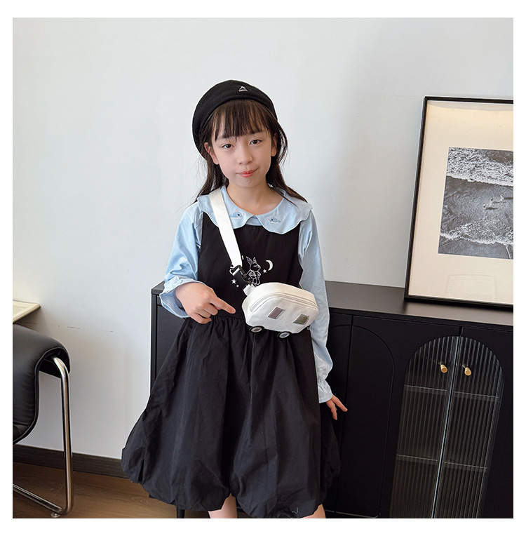 Niños Lienzo Color Sólido Lindo Hilo De Coser Cuadrado Cremallera Bolsas De Hombro display picture 16