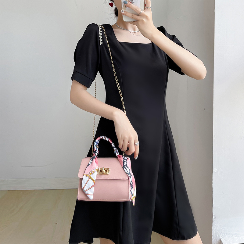 Damen Umhängetasche Mit Schal Und Kette Modische Designertasche_voghion.com