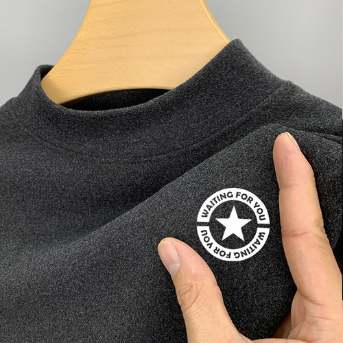 Factory Direct Sales, Slim Fit Fleece Winter Warm Half-Neck Men's Autumn Underwear Base Shirt, Single Top
