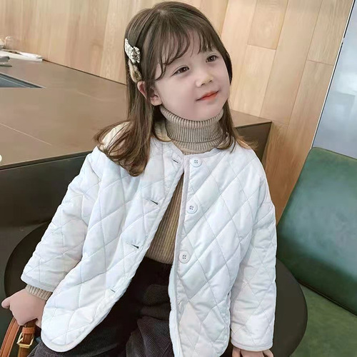 2024 New Winter Coat for Girls, Stylish and Thick Fleece Jacket with Cotton Insulation, Children's Korean Style Warm Cotton Coat, Wholesale Children's Apparel