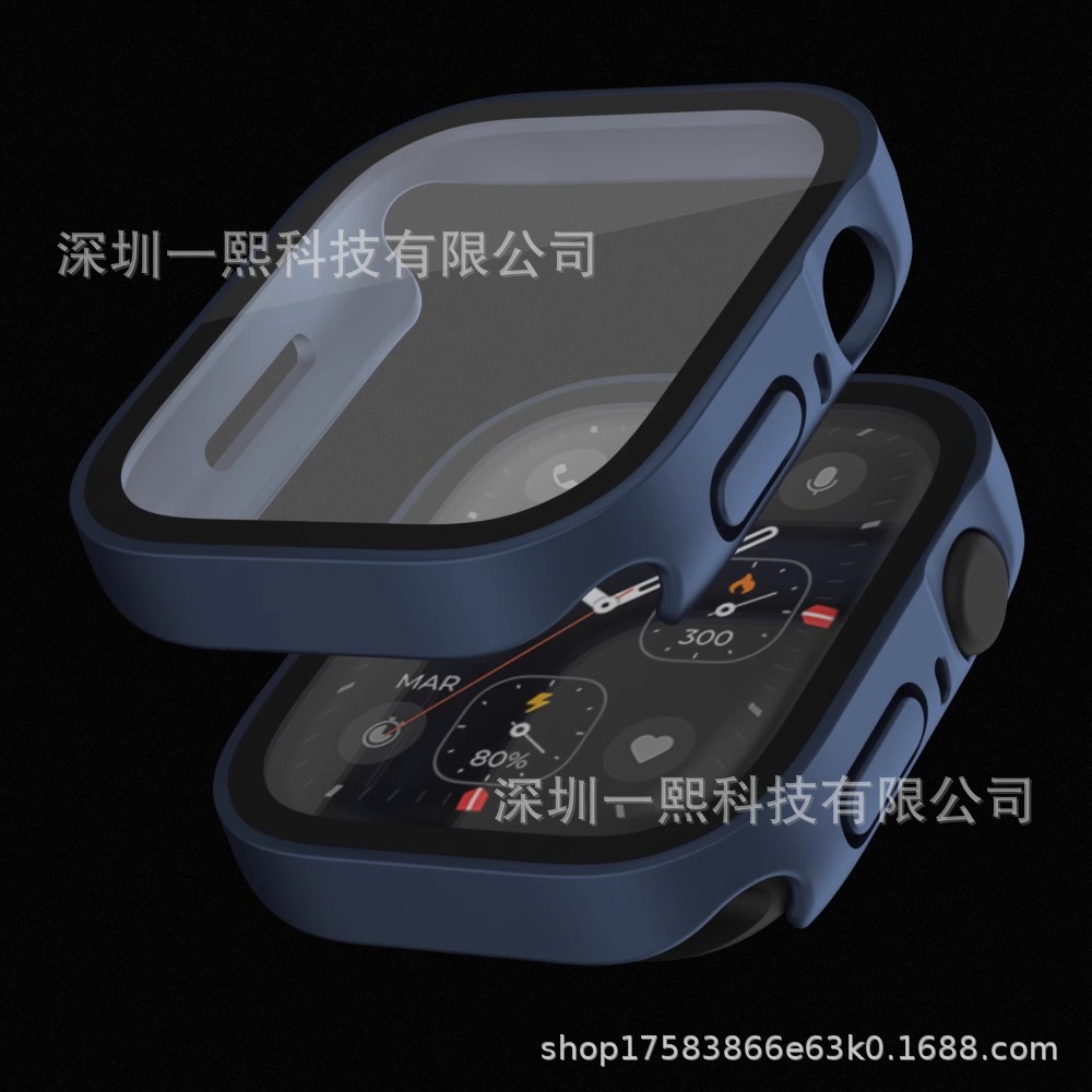 Suitable for Apple Iwatch8/S9/7 Generation Apple Watch Case S10 Waterproof Frosted One-Piece Straight Edge Se65432