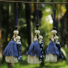 批发泰国挂件蓝染云南扎染小饰品动物鱼扎染挂件挂饰扎染工艺品