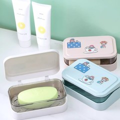 翻盖肥皂盒创意沥水旅行免打孔带盖卫生间家用浴室香皂盒洗衣皂盒