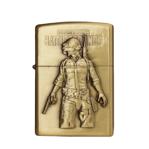 Internet celebrity bronze embossed kerosene lighter nostalgic retro grinding wheel lighter sales promotion men's gifts best-selling favorite fans