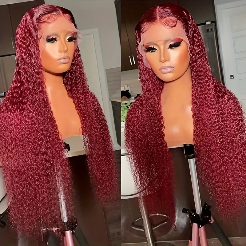 Fashionable Lace Front Wigs European American Style Fluffy Natural Small Curls Synthetic Hair Extensions_voghion.com