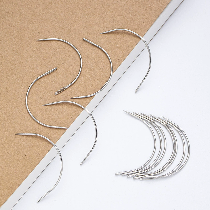 Фабрика прямых волос с большим отверстием C-образная изогнутая игла кожаная игла ручной работы своими руками полукруглая швейная игла изогнутая игла диван C-образная игла