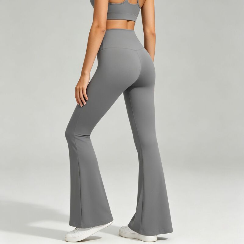 Nude-Feel Slim-Fit Flared Yoga Pants, Peach Butt-Enhancing High-Waisted Sports Pants, Fitness Flared Pants, Wide-Leg Yoga Wear Nude-Feel Slim-Fit Flared Yoga Pants, Peach Butt-Enhancing High-Waisted Sports Pants, Fitness Flared Pants, Wide-Leg Yoga Wear