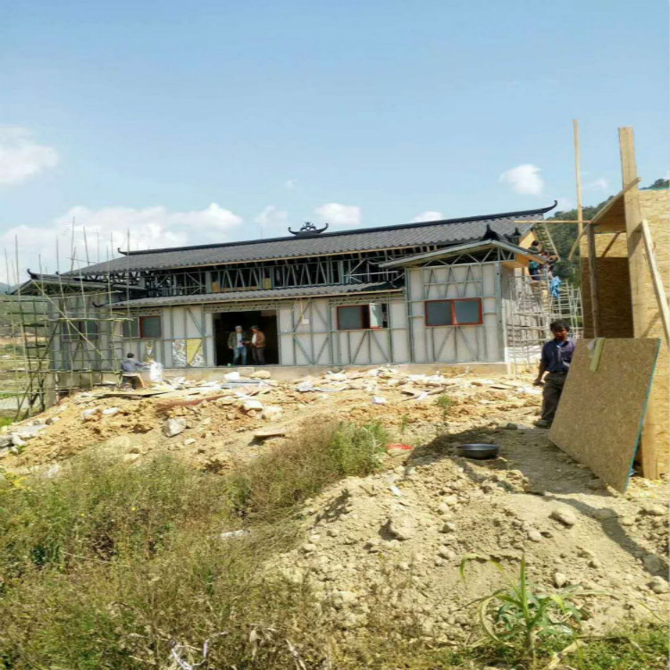 会东博天仿古金属瓦中式风格徽派屋面翘首博古斜脊挂瓦条街道改造