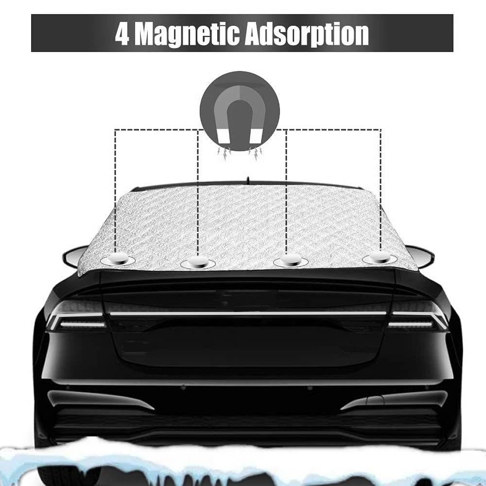 Nueva cubierta del parabrisas trasero del coche de 4 capas ventana trasera cubierta del coche protección solar protección UV a prueba de viento nieve privacidad nieve escudo