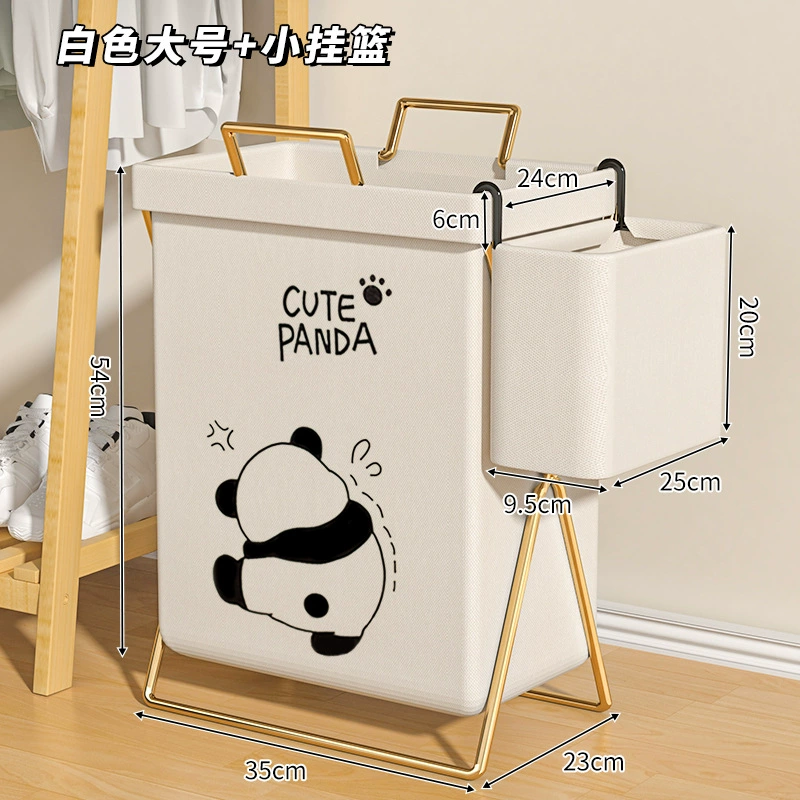Foldable laundry basket, high quality storage basket, gold‑frame options, with/without lid