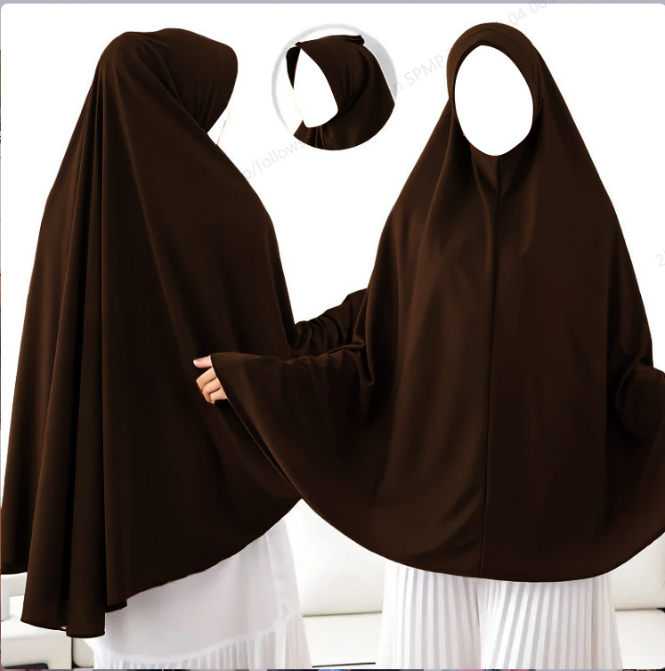 New Double-Ba Headscarf Crystal Linen Hijab Women's Robe Headscarf One-Piece Medium Gauze Scarf Fashionable and Convenient