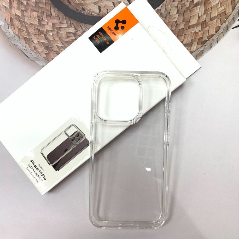 For Apple 15promax transparent shell 14plus two-in-one shell iphone13 anti-drop protective shell spigen