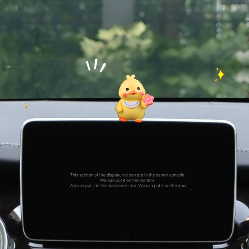Tarjeta de estacionamiento temporal para automóvil, placa de matrícula, decoración, linda pareja, patito, muñeca, coche móvil, tarjeta de coche móvil, teléfono, linda chica