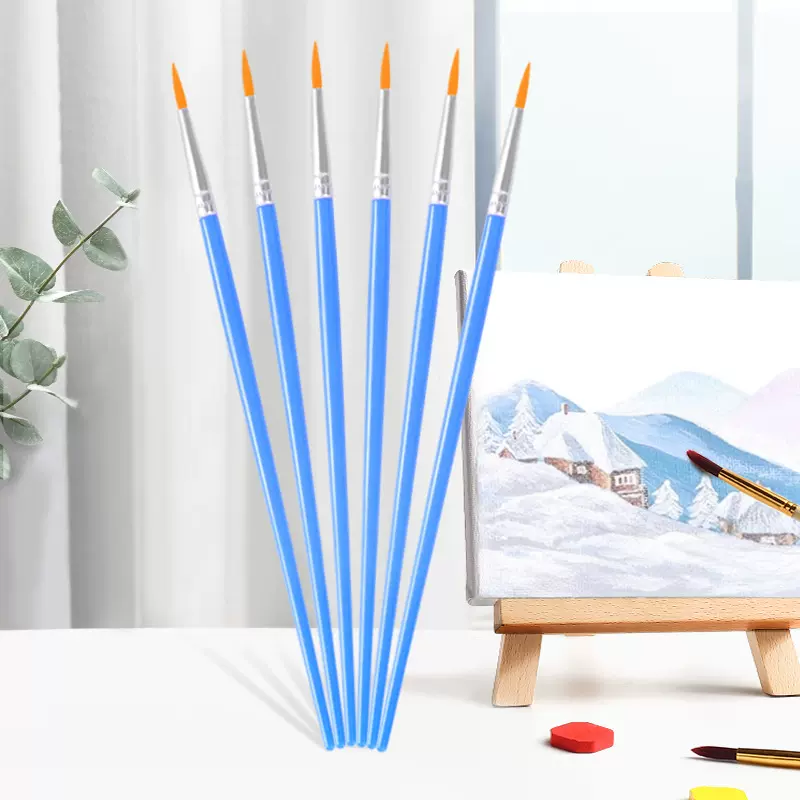 儿童绘画笔刷涂鸦涂色颜料画笔画刷幼儿园描线勾线笔水彩水粉排笔