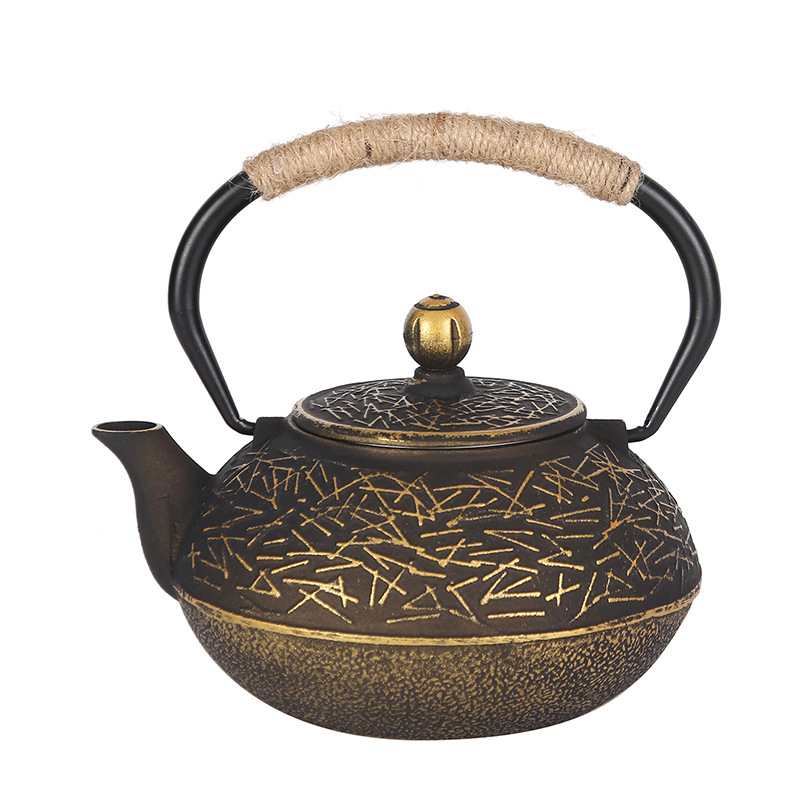 Diangtang olla de hierro fundido japonés peonía tetera hirviendo cerdo olla de hierro juego de té sin recubrimiento fábrica al por mayor