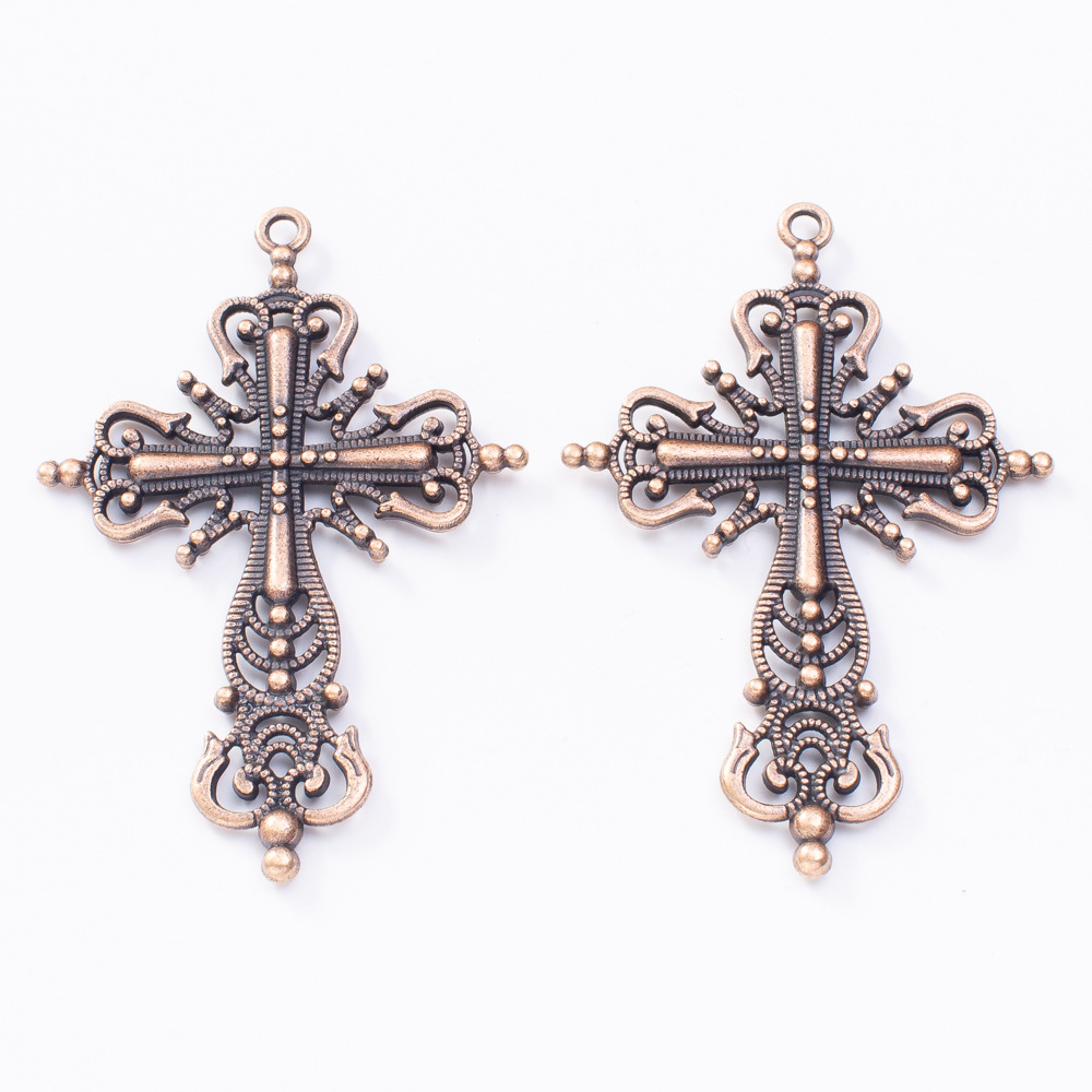 10g Weight Pendant Jewelry Making Type DIY Jewelry Accessories Classification 1 Piece Quantity Alloy, Zinc Material Cross, Solid Color Pattern Plating Design Retro Style 1 Piece Alloy Zinc Cross Solid Color Pendant DIY Jewelry Accessories 1