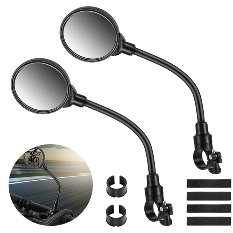 Bicycle Rearview Mirror, Retroreflective, Adjustable Arm, Universal Clamp — 37 cm