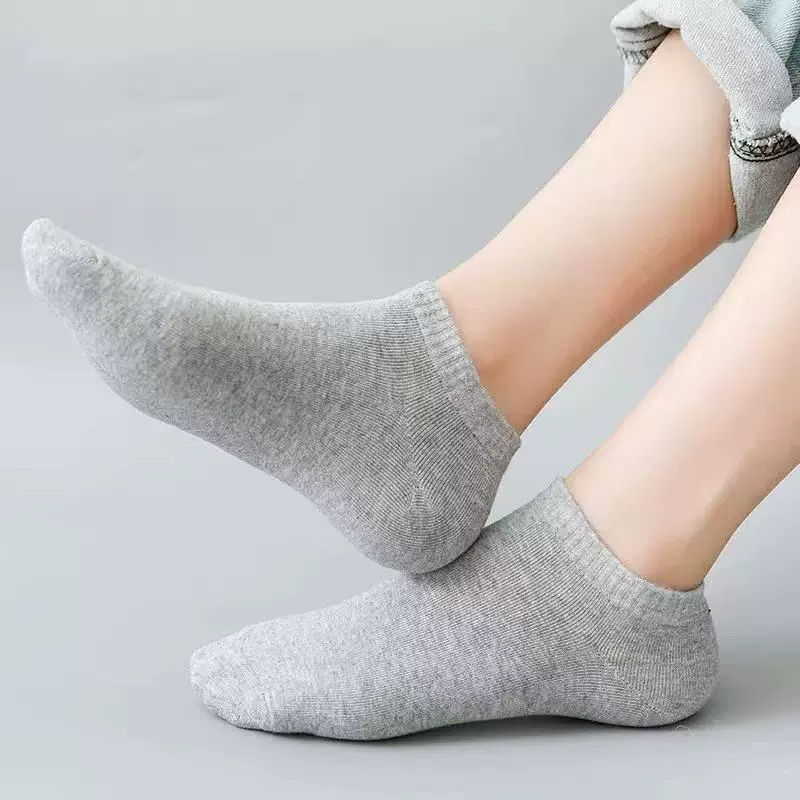 Одноразовые летние хлопковые носки, невидимые/короткие и средние, антивоневые, одноразмерные