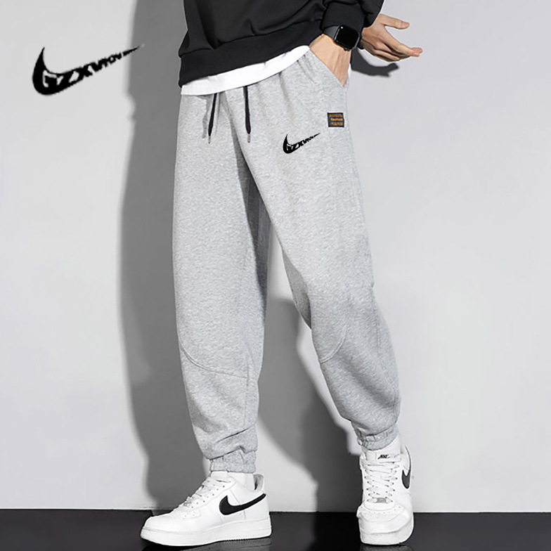 Men's 2023 Spring and Autumn Pants Men's Couple Pure Cotton Loose Sports Men's Casual Sweatpants Nine-Point Leg Trousers Women