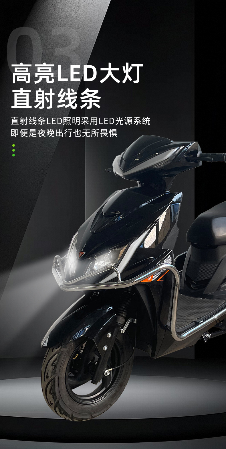 Motorcycle Scooter Wolf Warrior 3 Fuel-Powered Cool Scooter Two-Wheeled Fuel Vehicle 125Cc Cross-Border Foreign Wholesale