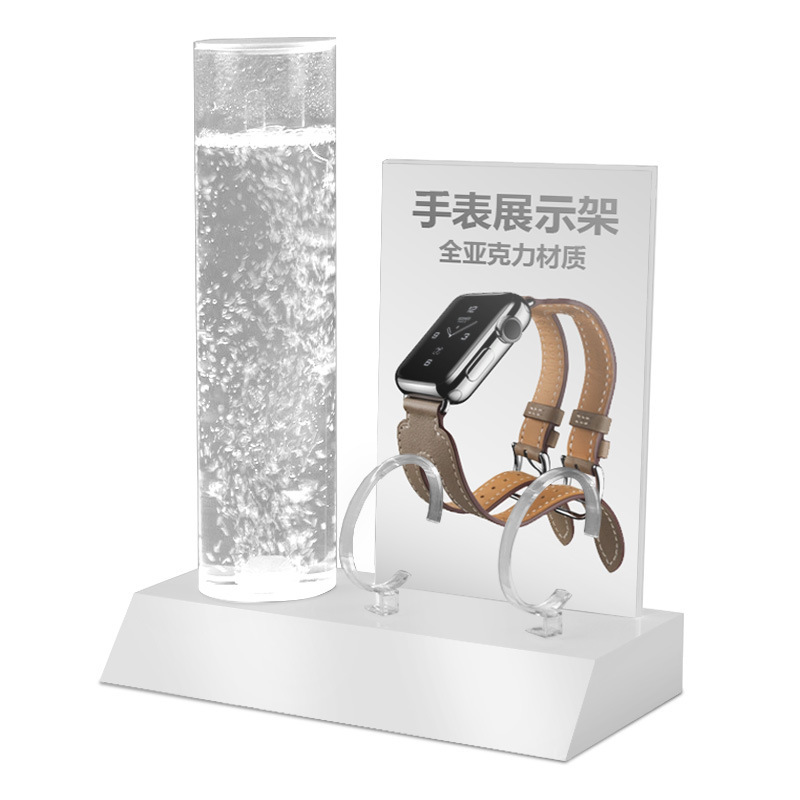 Waterproof Display Stand Watch Soaking Test Bucket Soaking Demonstration Props Acrylic Transparent Luminous Bubble Box