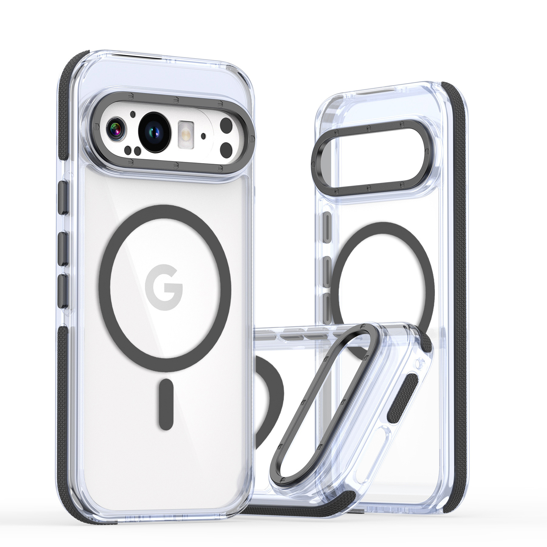 Two-tone black [transparent magnetic style]