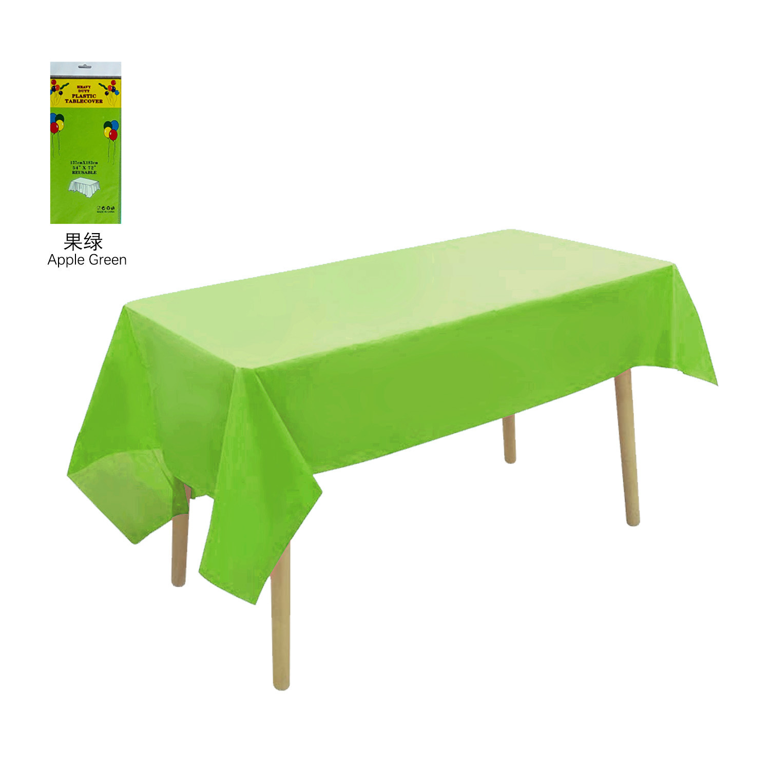 Mantel Desechable Rectangular 137 x 183 cm de Plástico PE para Fiestas