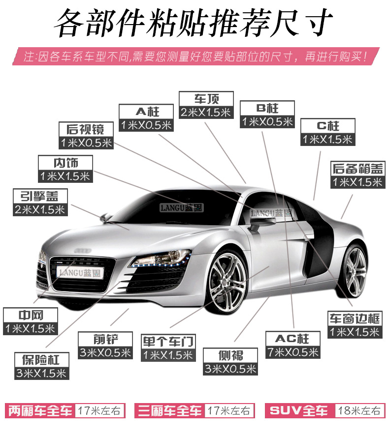 Car Color Changing Film Pet Piano Black Interior Roof Film Body Center Column C Pillar Rear Wing Film Sticker Black Car Film